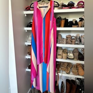 buddy love stripe high low maxi dress
